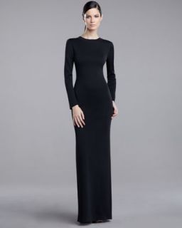St. John Collection Milano Plunging Back Gown   