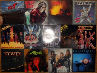 Heavy Metal / Glam & Hair, 13 Vinyl Record Lot, All 1st Press, 12 LP