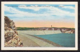 1915 30 Dix River Dam High Bridge Burgin KY Postcard