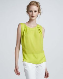  available in lime $ 220 00 alice olivia gladys pleated shoulder top