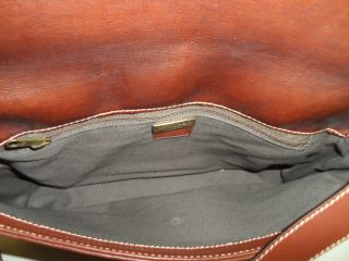 Paola Del Lungo Made in Italy Brown Leather Purse Baguette Shoulder