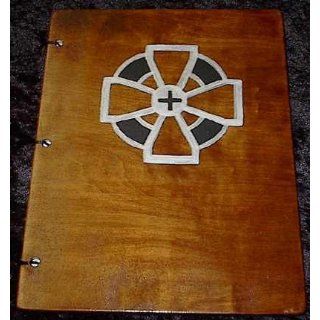 Hand crafted Wood Book of Shadows   Celtic Cross Design
