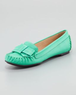 X1FHX kate spade new york willie tumbled leather loafer, emerald green