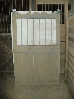  Barn Stall Door w/ Overhead Roller Hardware & Medal Rungs Horse Stall