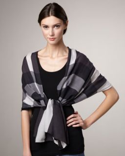 mega check satin stole $ 350