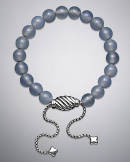Spiritual Bead Bracelet, Blue Chalcedony