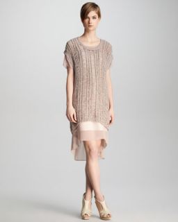 Brand Ready to Wear Greta Loose Weave Sweater & Marisa Sheer Overlay