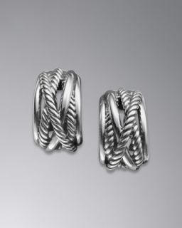 Y0T1P David Yurman The Crossover Collection Earrings, 12.7x22.6mm