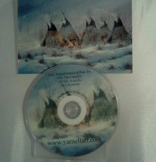 Jerry Yarnell TV DVD The Campfire Painting Video Indian Teepee Snow