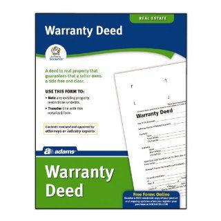 Adams Warranty Deed Form, 8.5 x 11 Inch, White (LF602