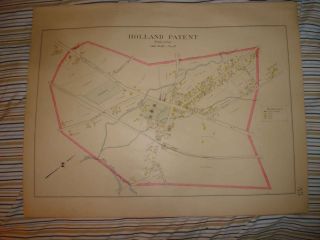 Antique Holland Patent Utica Sauquoit New York Map