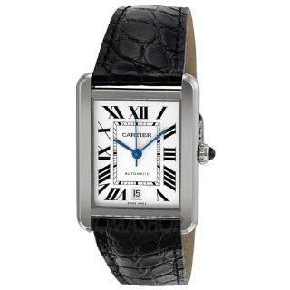 Cartier Tank Solo XL Automatic White Dial Stainless Steel Mens Watch