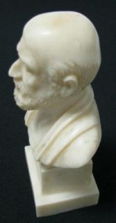 Vintage Greek Hippocrates Bust Statue Signed Greece Knossos Hard