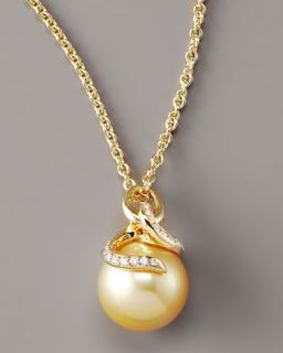O5048 MIKIMOTO Pearl & Diamond Pendant Necklace