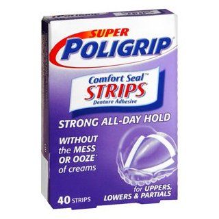  of 6 POLI GRIP COMFORT SEAL STRIPS 40 per pack: Health & Personal Care