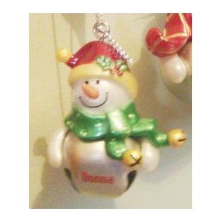 Silver Personalized Jingle Bell Ornament   Zoe Home