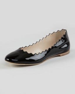  black available in black $ 525 00 chloe wavy patent leather ballerina