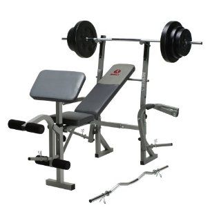 Marcy MWB 544 Bench with 100 Pound Weight Set Sports