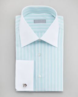 contrast collar striped dress shirt mint $ 600