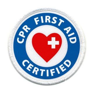 CPR FIRST AID CERTIFIED Heroes 4 inch Sew on Patch