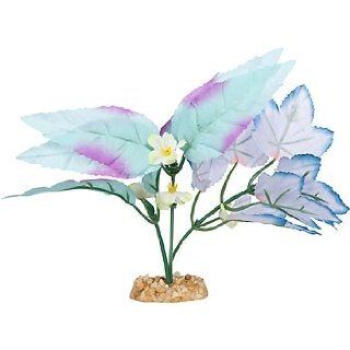  Blue Purple Leaf Mix Silk Aquarium Plant Pet