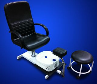 New Pedicure Station Chair Foot Spa Unit with Free Stool Beauty Salon