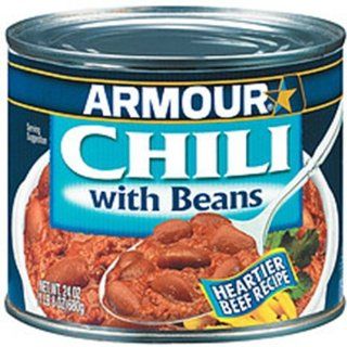 Armour Chili with Beans, 24 Ounce (Pack of 6) Grocery