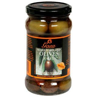 Gaea Mixed Marinated Olives, 6.7 Ounce Jars (Pack of 8) 