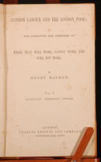 1864 2vols London Labour The London Poor Henry Mayhew