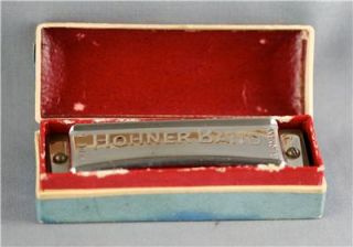VINTAGE #213 1/2 HOHNER BAND HARMONICA WITH BOX