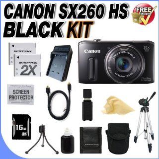 Canon PowerShot SX260 HS 12.1 MP CMOS Digital Camera Black