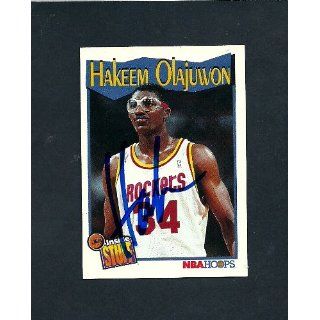 Hakeem Olajuwon Houston Rockets Autographed Signed 1991
