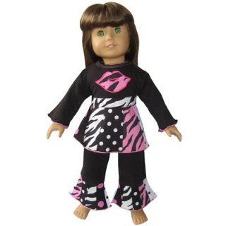 Zebra Kiss Outfit fits AMERICAN GIRL DOLL clothing: Toys