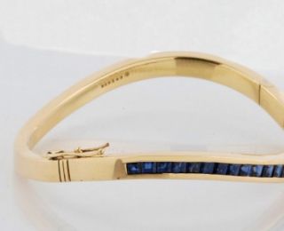 Excellent 18K Oscar Heyman Natural Sapphire Bracelet