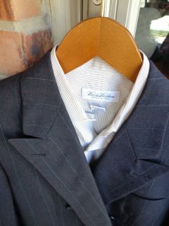 Hickey Freeman Dbl BRST Gray Wool Mens Suit 40R 40 Regular Pants 32 29