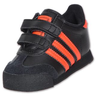 adidas Toddler Samoa Leather Casual Shoes Black/Red