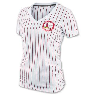 Womens Nike St. Louis Cardinals MLB Cooperstown Collection Pinstripe