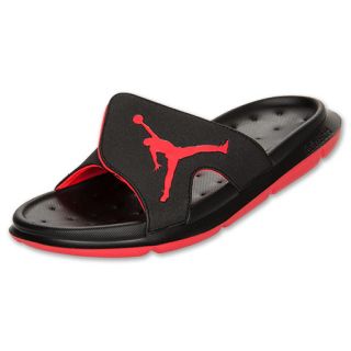 Mens Jordan Receiver Slides Black/Bright Crimson