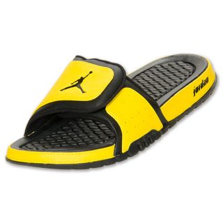 Mens Jordan Hydro 2 Slides Black/Speed Yellow