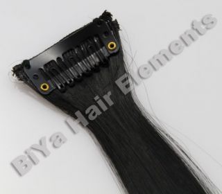 6x24 Clip in Hair Extensions Curly Straight Highlights