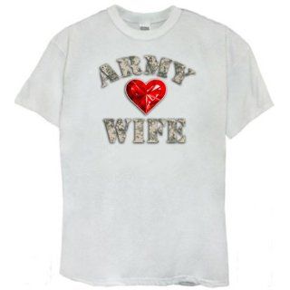 Wedding T shirt: Army Wife T Shirt (Medium): Everything