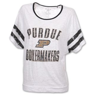 Purdue Boilermakers Burn Batwing NCAA Womens Tee Shirt