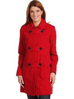 Tommy Hilfiger Womens Laura Duffle Wool Red Coat Size 8
