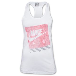 Womens Nike Air Max Logo Tank Top White/Red