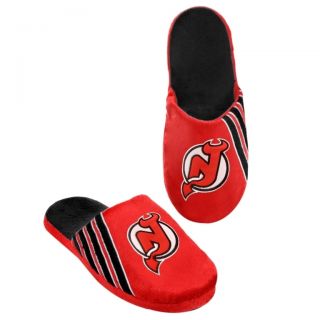 New Jersey Devils NHL Hockey Team Stripe Big Logo Slippers 2012 New