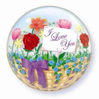Single Bubble   I Love You   Flower Basket Balloon Case