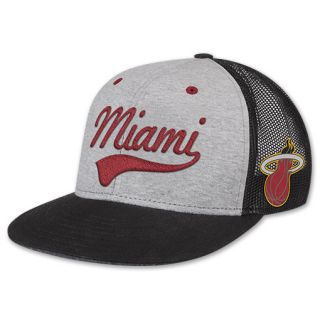 adidas Miami Heat NBA Mesh Snapback Hat Grey/Black