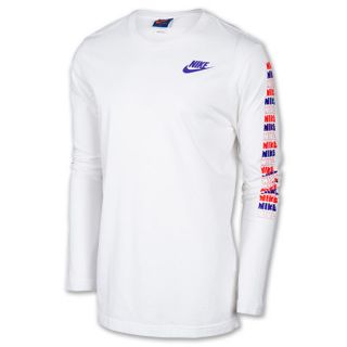 Mens Nike Hollister Shirt White/Team Orange