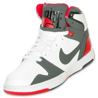 Mens Nike Mach Force Mid White/Grey/Black/Red