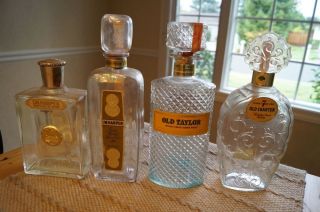  Large Vintage Liquor Bottles, I.W. Harper, Old Charter, and Old Taylor